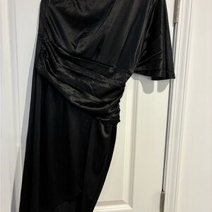 Chic Asymmetrical Black Dress